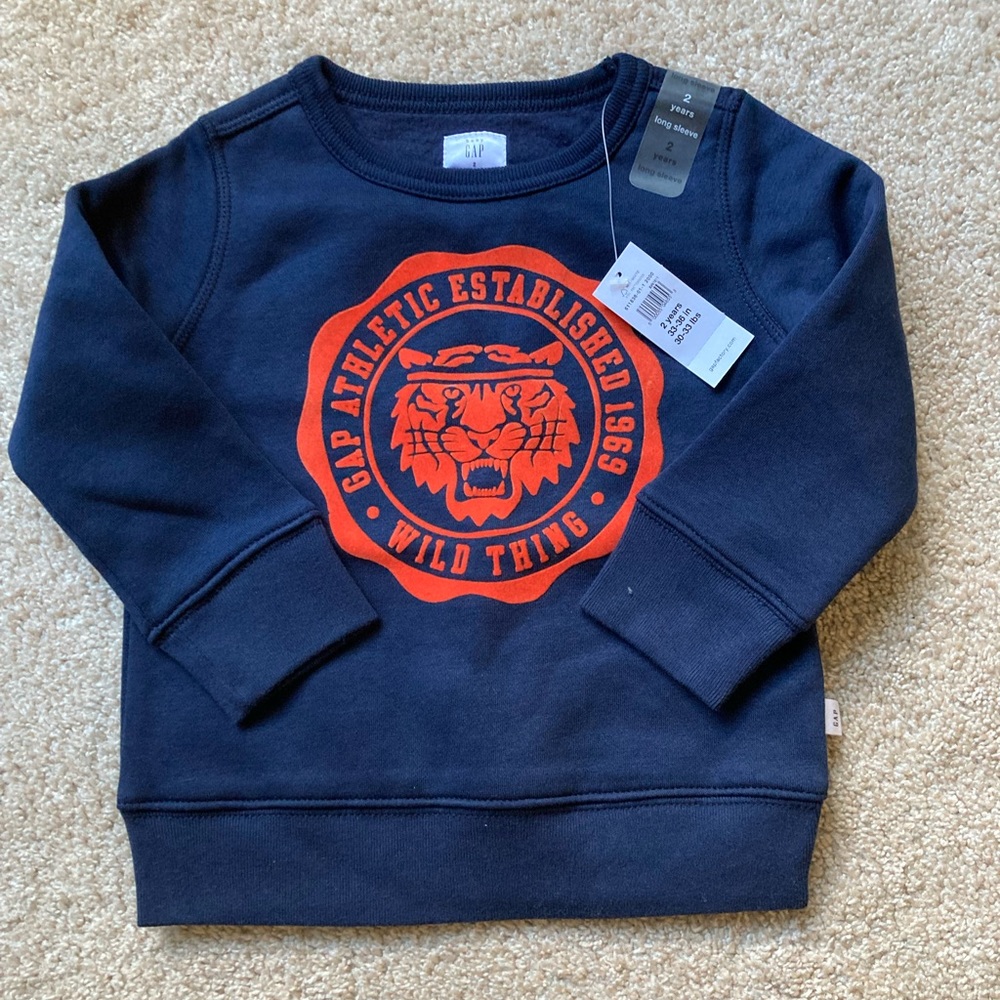 Baby GAP NWT Sweatshirt 2T Tiger